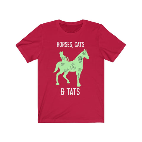 Image of Horses Cats & Tats - Unisex Tee - Maas Tee