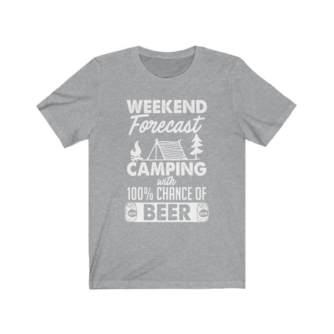 Image of Weekend Forecast Camping - Unisex Tee - Maas Tee