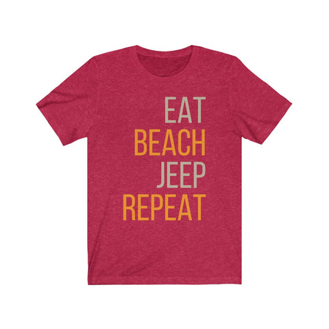 Image of Eat Beach Jeep Repeat - Unisex Tee