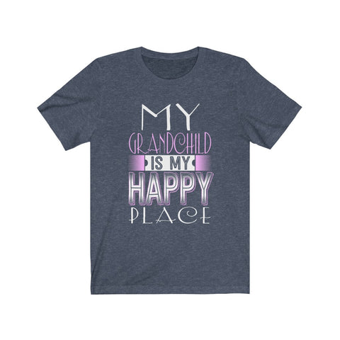 Image of My Grandchild is My Happy Place - Unisex Tee