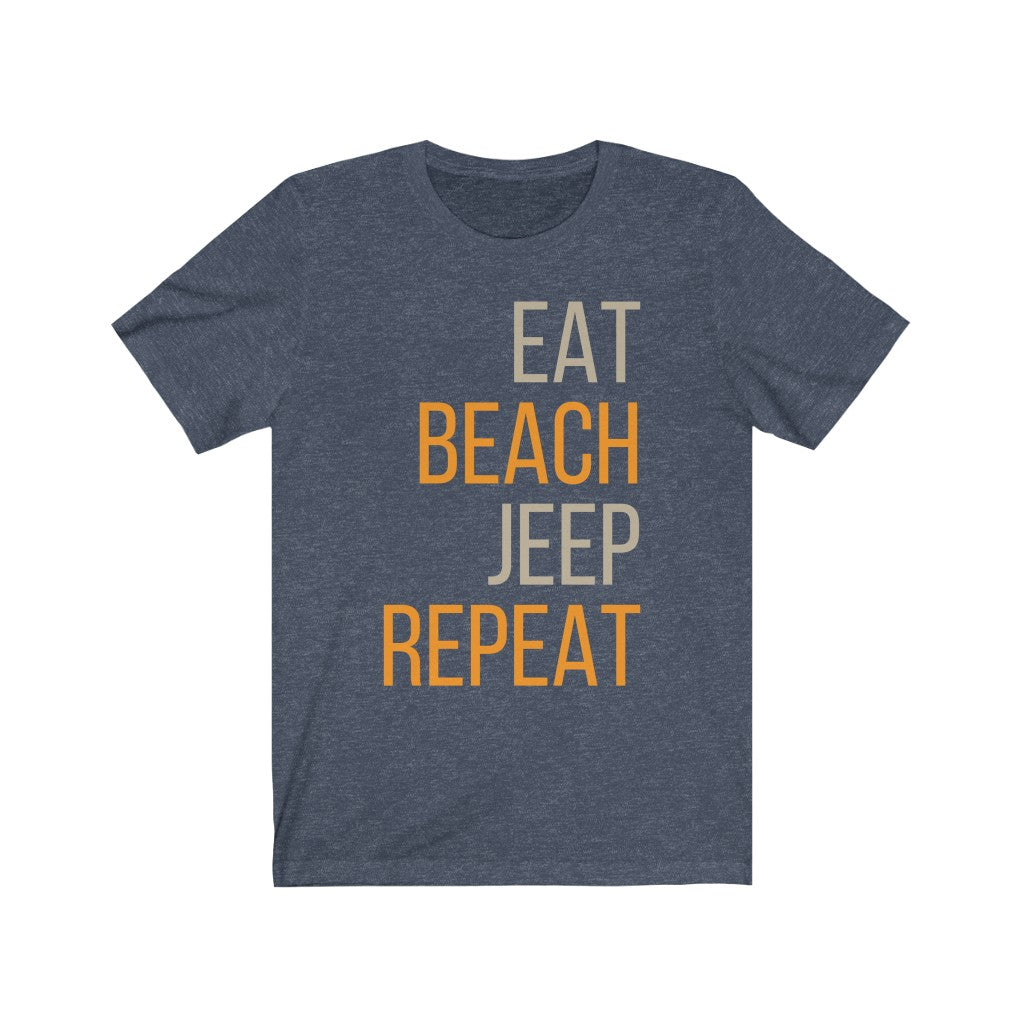 Eat Beach Jeep Repeat - Unisex Tee