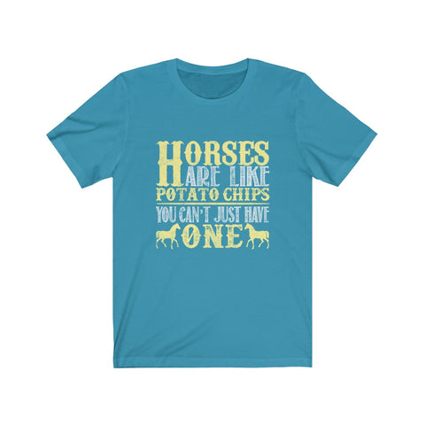 Image of Horses Are Like Potato Chips - Unisex Tee - Maas Tee