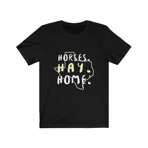 Image of Horses Hay Home - Unisex Tee - Maas Tee