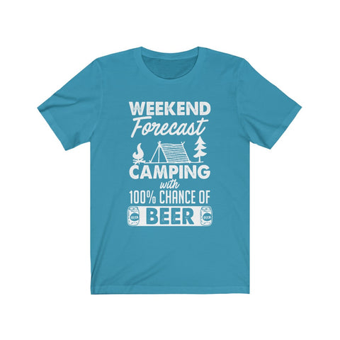 Image of Weekend Forecast Camping - Unisex Tee - Maas Tee