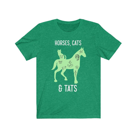 Image of Horses Cats & Tats - Unisex Tee - Maas Tee