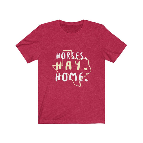 Image of Horses Hay Home - Unisex Tee - Maas Tee