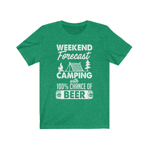 Image of Weekend Forecast Camping - Unisex Tee - Maas Tee