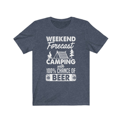 Image of Weekend Forecast Camping - Unisex Tee - Maas Tee