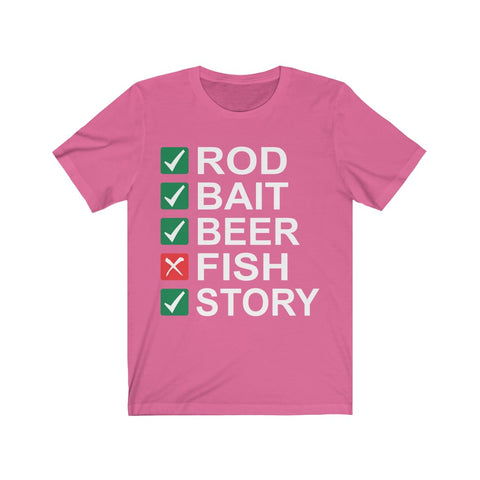 Image of Rod Bait Beer Fish Story - Unisex Tee - Maas Tee