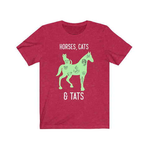 Image of Horses Cats & Tats - Unisex Tee - Maas Tee
