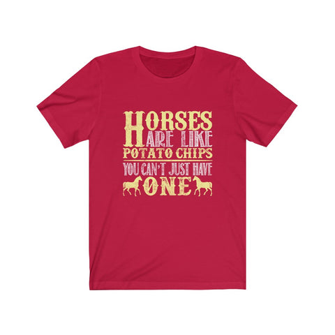 Image of Horses Are Like Potato Chips - Unisex Tee - Maas Tee