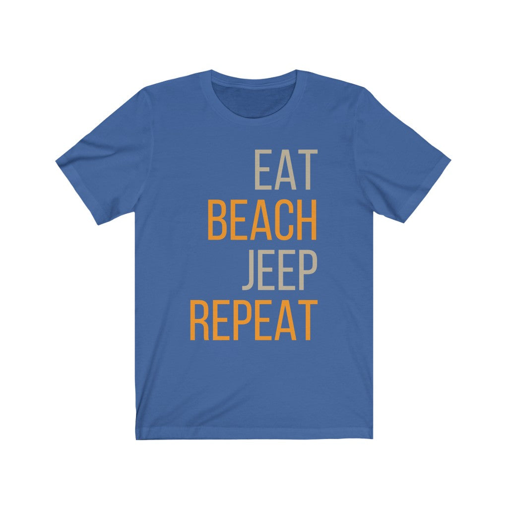 Eat Beach Jeep Repeat - Unisex Tee