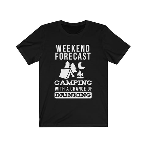 Image of Camping With A Chance Of Drinking - Unisex Tee