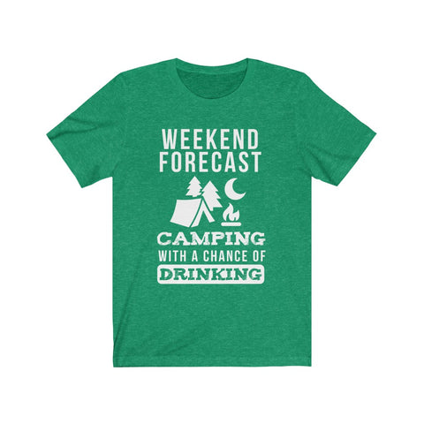 Image of Camping With A Chance Of Drinking - Unisex Tee