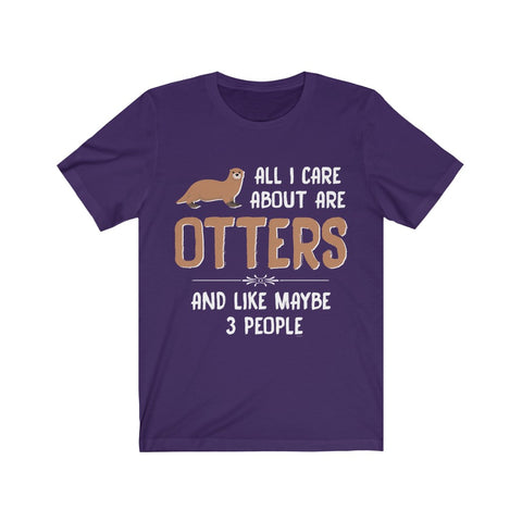 Image of All I care about are otters - Unisex Tee - Maas Tee