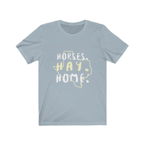Image of Horses Hay Home - Unisex Tee - Maas Tee