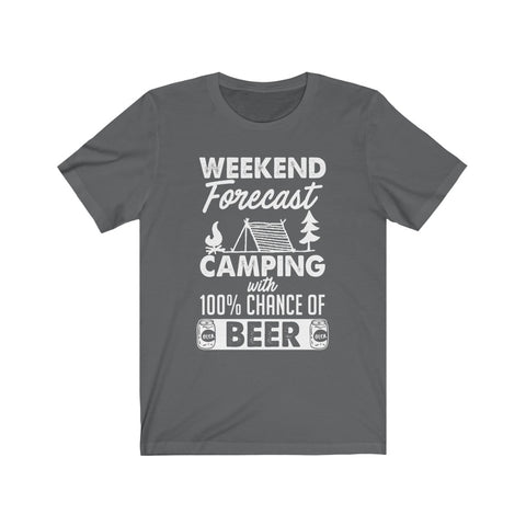 Image of Weekend Forecast Camping - Unisex Tee - Maas Tee