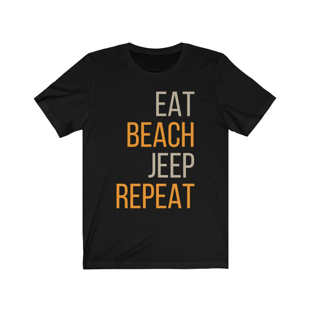 Eat Beach Jeep Repeat - Unisex Tee