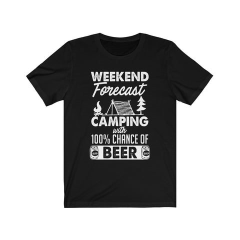 Image of Weekend Forecast Camping - Unisex Tee - Maas Tee