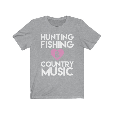 Image of Hunting Fishing & Country Music - Unisex Tee - Maas Tee