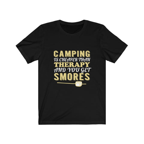 Image of Camping is Cheaper Than Therapy - Unisex Tee
