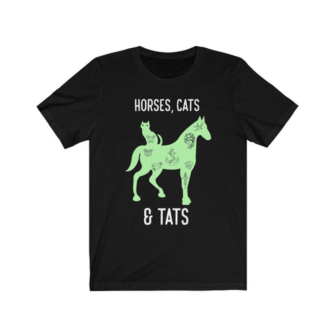 Image of Horses Cats & Tats - Unisex Tee - Maas Tee