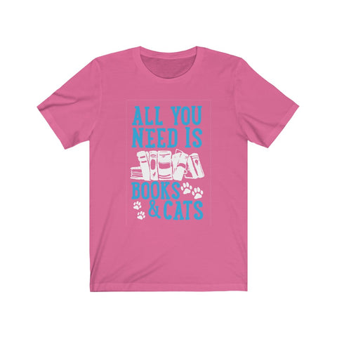 Image of All you need is books and cats - Unisex Tee - Maas Tee