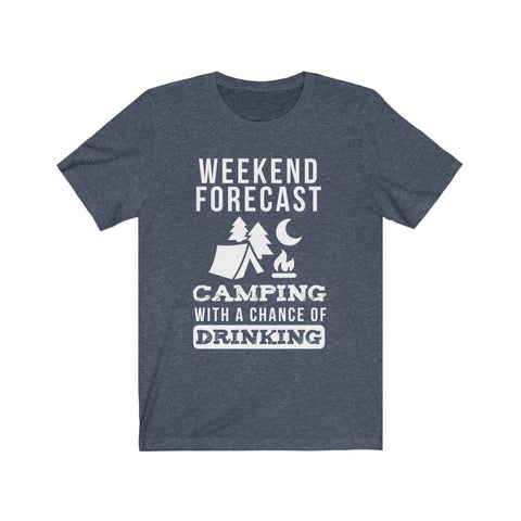 Image of Camping With A Chance Of Drinking - Unisex Tee