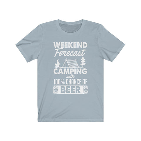 Image of Weekend Forecast Camping - Unisex Tee - Maas Tee