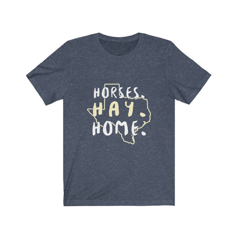 Image of Horses Hay Home - Unisex Tee - Maas Tee