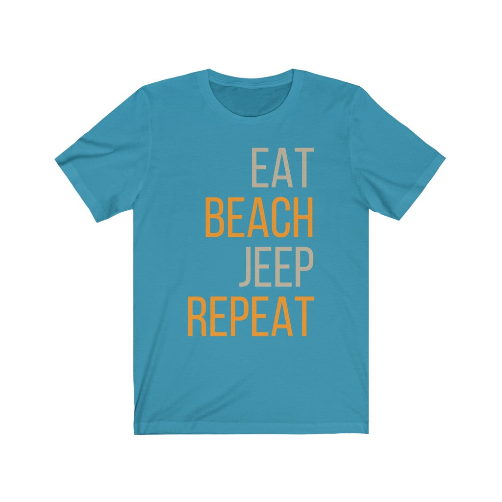 Eat Beach Jeep Repeat - Unisex Tee