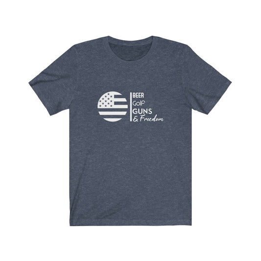 Beer Golf Guns & Freedom - Unisex Tee