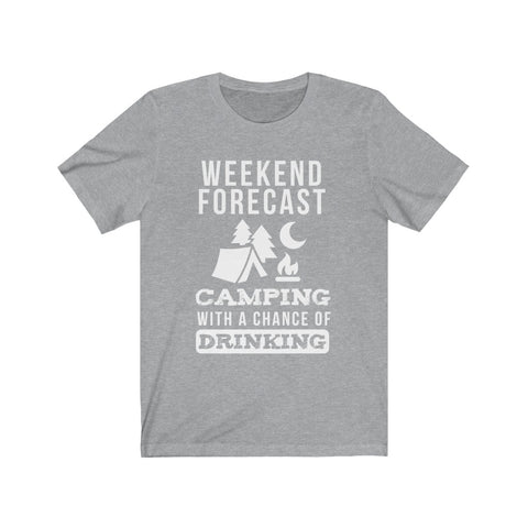 Image of Camping With A Chance Of Drinking - Unisex Tee