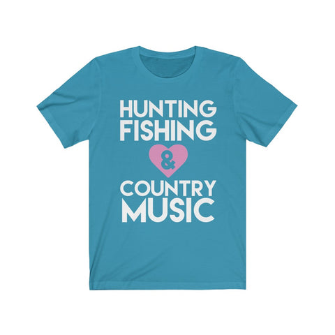 Image of Hunting Fishing & Country Music - Unisex Tee - Maas Tee